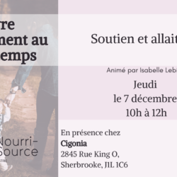 Atelier soutien en allaitement